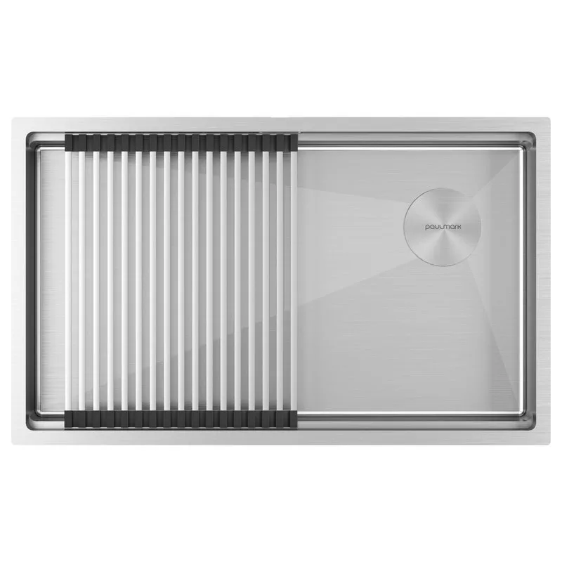 Мойка кухонная Paulmark Next-Pro 74 UNI PM707445-BS брашированная нержавеющая сталь Sancos — официальный сайт