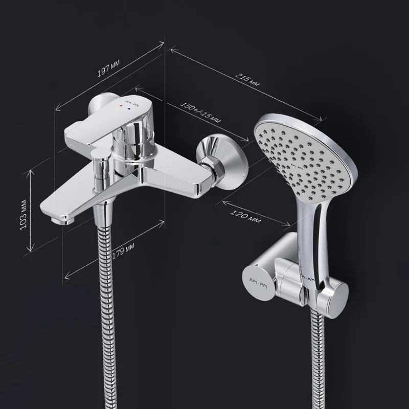 Смеситель для ванны с душем AM.PM Gem F90A15000 Sancos — официальный сайт