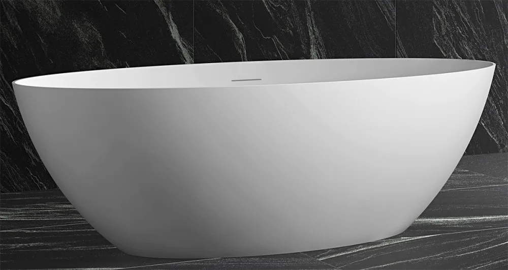 Акриловая ванна Abber AB9374-1.8 180x85 см, отдельностоящая, белая матовая, овальная, с каркасом, со Sancos — официальный сайт