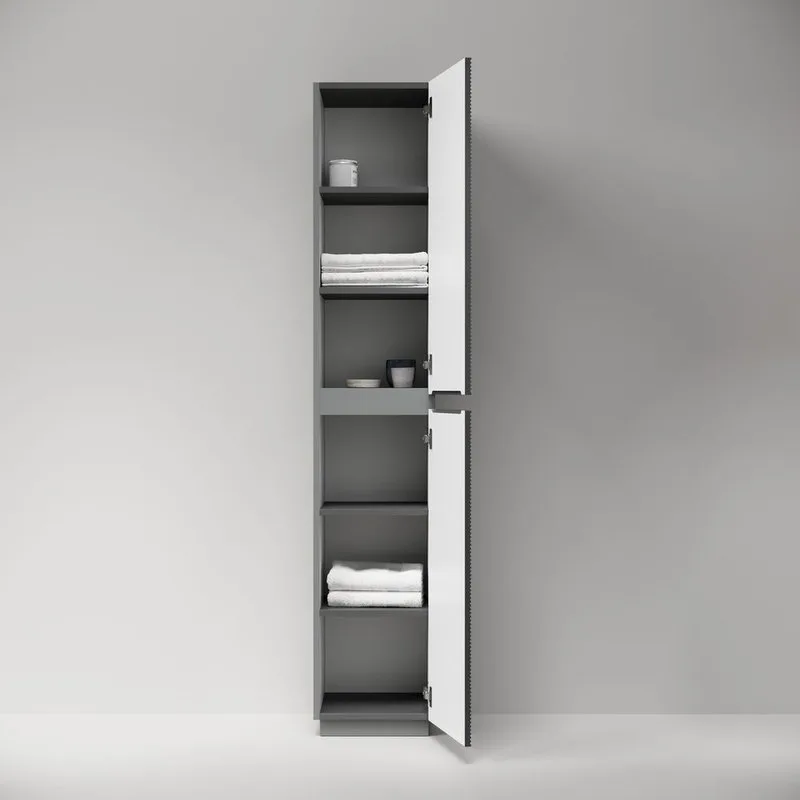 Шкаф-пенал для ванной напольный Sancos Folk Floor 350х350х1880 мм, Grey soft Sancos — официальный сайт