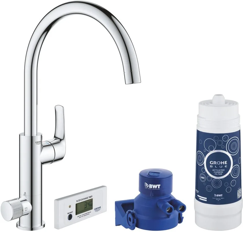 Смеситель для кухни Grohe Blue 30383000 с функцией фильтрации, хром Sancos — официальный сайт