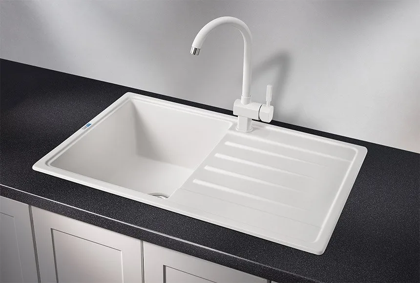 Мойка кухонная Granula Standart 7602, белый Sancos — официальный сайт