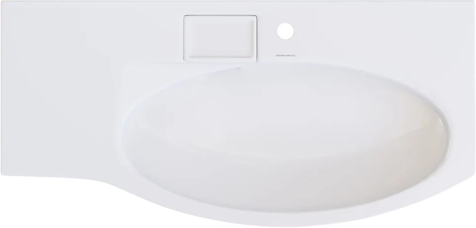 Мебельная раковина KERAMA MARAZZI Riva 100 R, глянцевая белая Sancos — официальный сайт