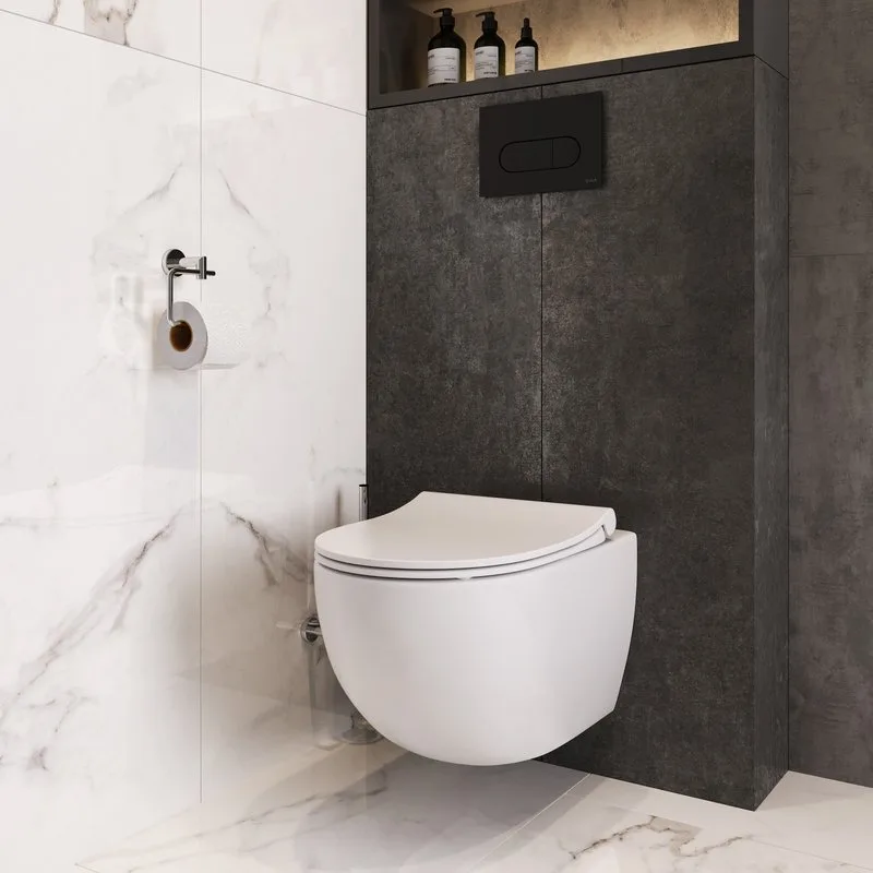 Унитаз подвесной VitrA Sento 7748B003-0075 сиденье 130-003-009 с микролифтом, безободковый, белый Sancos — официальный сайт