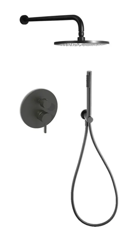Душевой комплект Paffoni Light KITLIG018NO, С ВНУТРЕННЕЙ ЧАСТЬЮ, черный матовый Sancos — официальный сайт