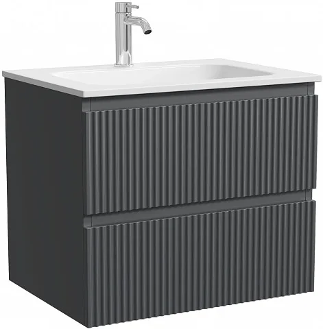 Тумба под раковину Sancos Snob R 60 подвесная матовый антрацит, SNR60MDH Sancos — официальный сайт