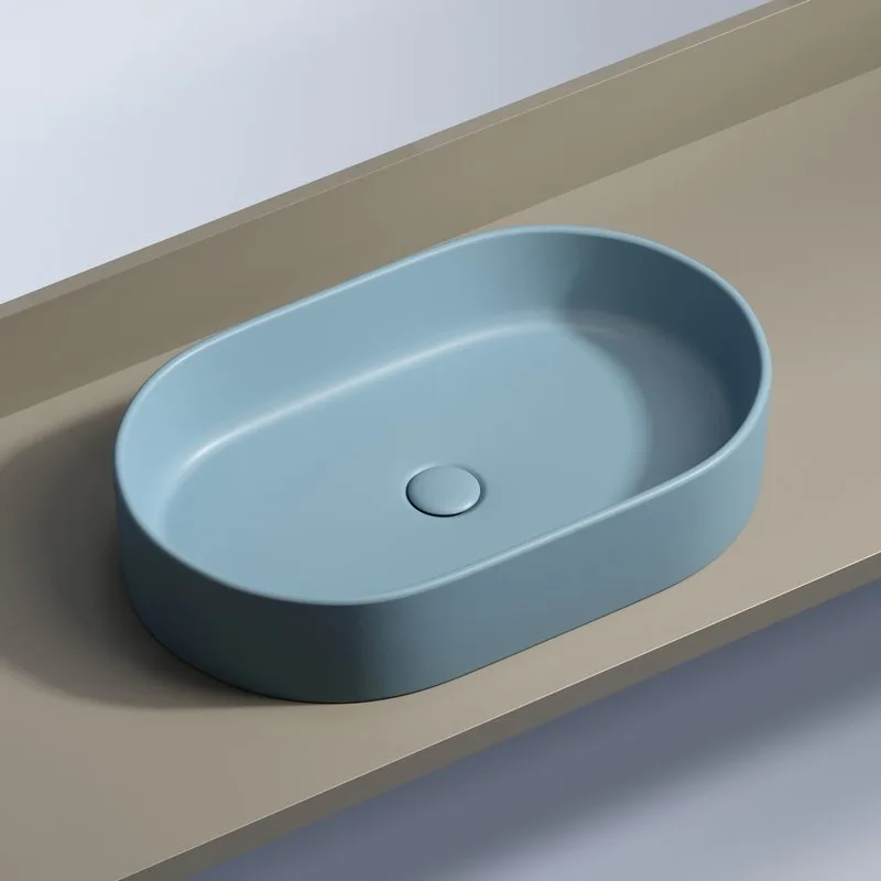 Накладная раковина Ceramicanova Element CN6048ML голубая матовая Sancos — официальный сайт