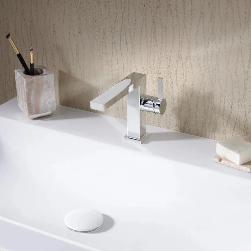Смеситель для раковины Hansgrohe Tecturis E 110 Fine 73020000 хром Sancos — официальный сайт