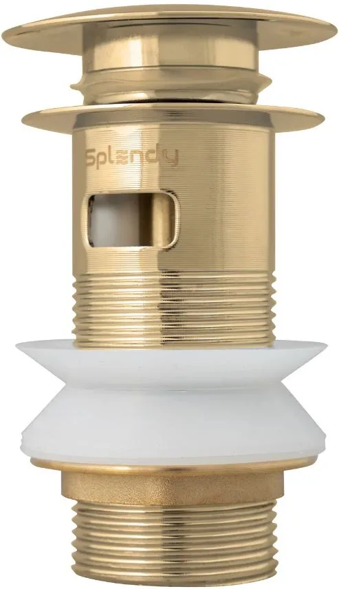 Донный клапан для раковины Splendy AA3071YORMGM с переливом, золото брашированное Sancos — официальный сайт