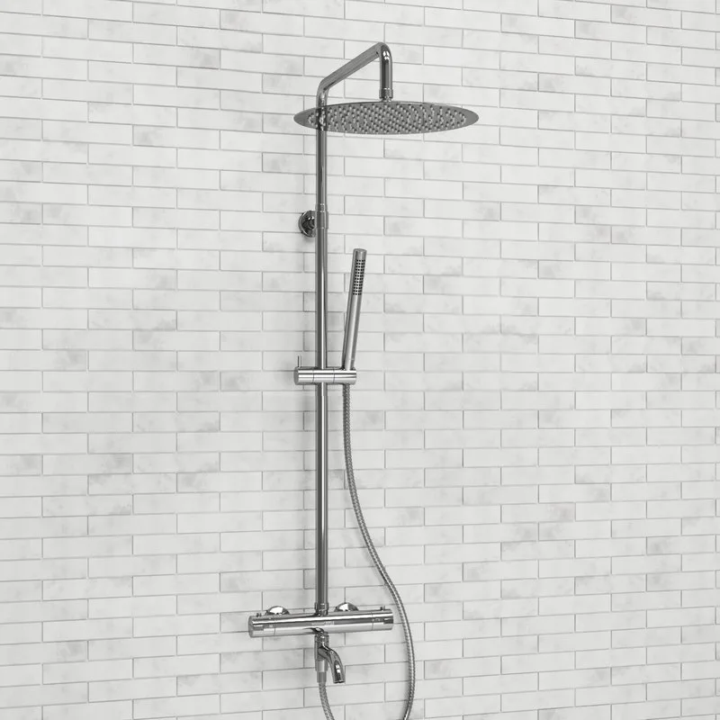 Душевая стойка Wasserkraft Berkel A188.116.137.010.CH Thermo, с термостатом, хром Sancos — официальный сайт