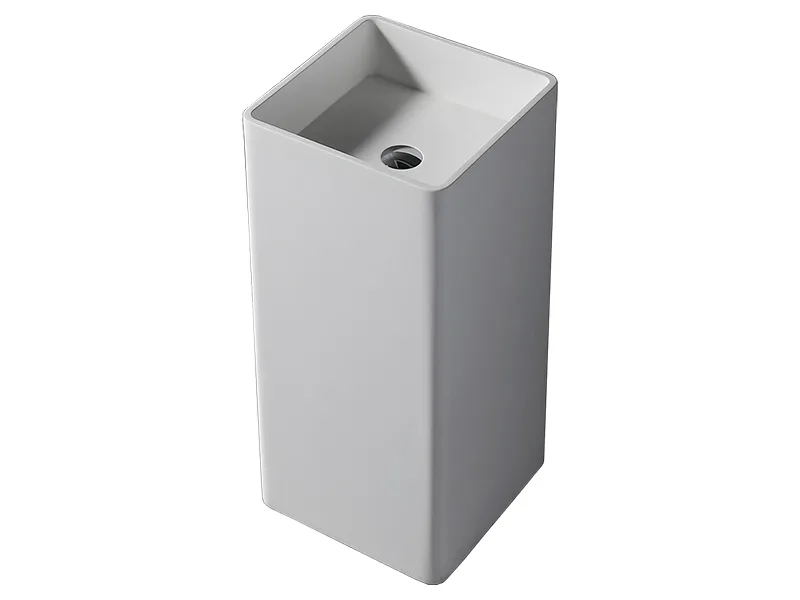 Раковина Uni-Flow Kube FS502-400 Gloss White слив в стену Sancos — официальный сайт