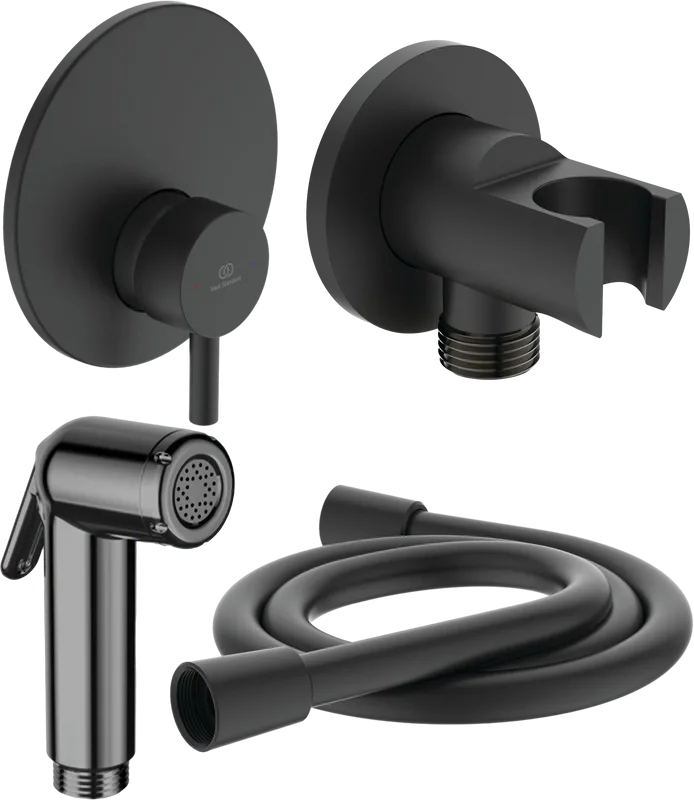 Гигиенический душ Ideal Standard BD651XG со смесителем, С ВНУТРЕННЕЙ ЧАСТЬЮ, матовый черный Sancos — официальный сайт