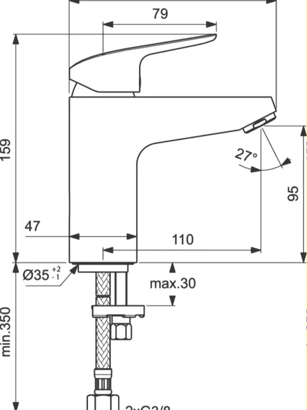 Смеситель для раковины Ideal Standard Ceraflex B1714AA Sancos — официальный сайт