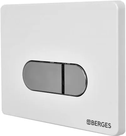 Кнопка смыва Berges Novum D7 белая, глянец Sancos — официальный сайт