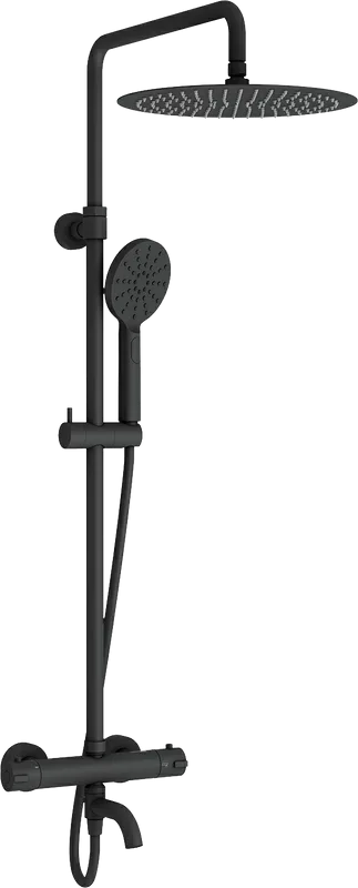 Душевая стойка Wasserkraft Thermo A28801, черная матовая Sancos — официальный сайт