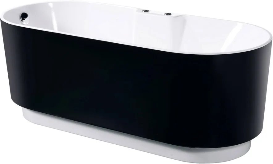 Акриловая ванна Orans BT-NL601- FTSI Black 175x75 см, отдельностоящая, черная матовая, овальная, с к Sancos — официальный сайт