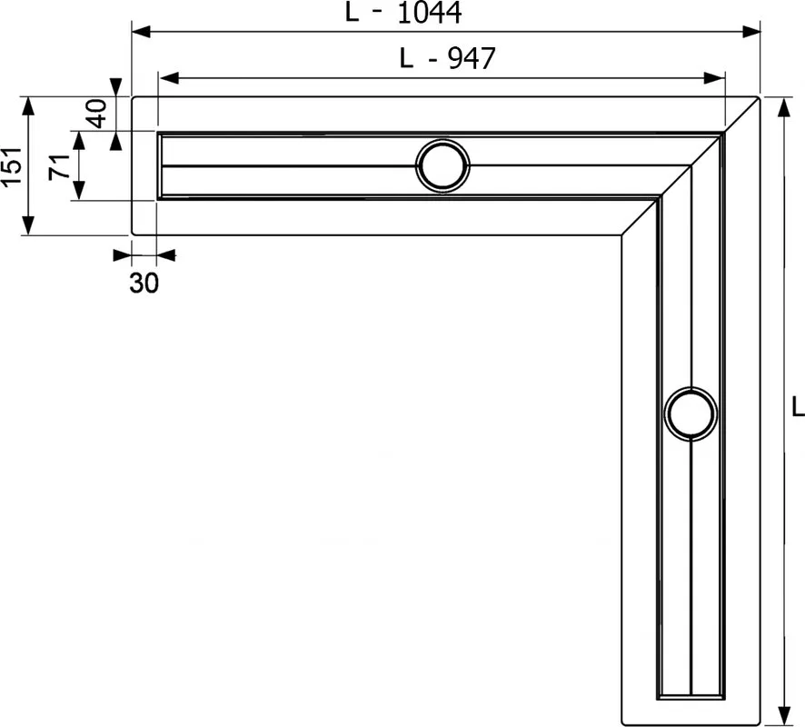 Душевой трап (лоток) TECE Drainline TECEdrainline 6 110 00 угловой 100х100 см комплект Sancos — официальный сайт