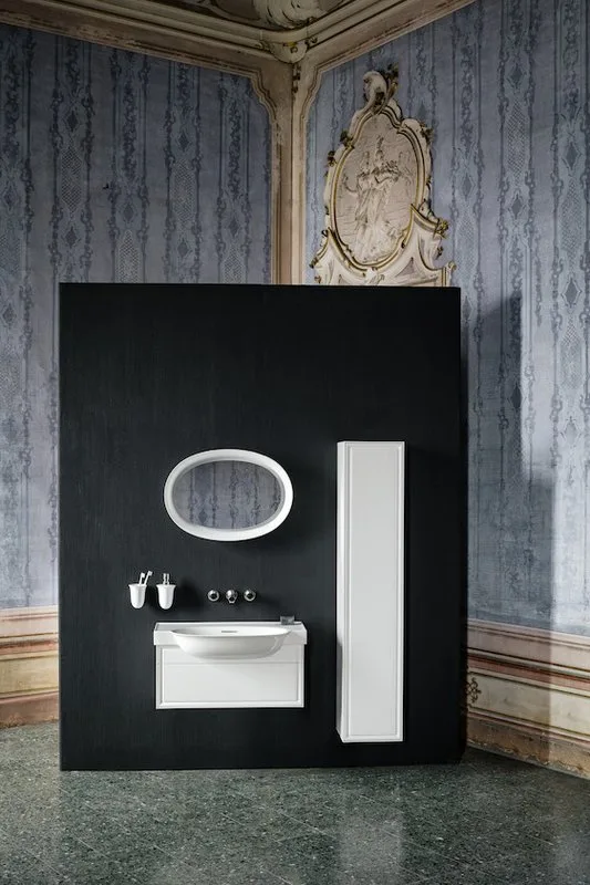 Зеркало Laufen The New Classic 50 белое, с подсветкой Sancos — официальный сайт