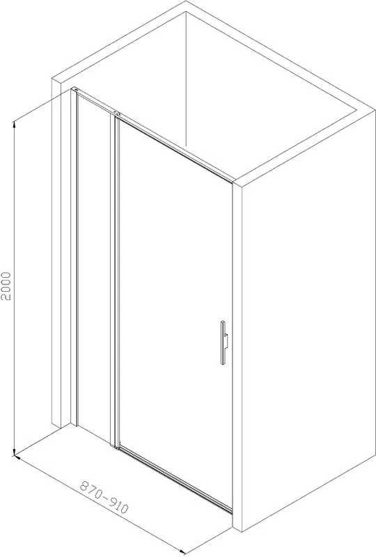 Душевая дверь в нишу Allen Brau Priority 3.31026.BA 90 см, профиль серебро браш, стекло прозрачное O Sancos — официальный сайт