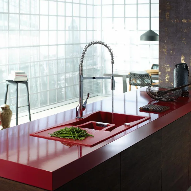 Смеситель для кухни Axor Citterio Semi-Pro 39840000 хром, с гибким изливом Sancos — официальный сайт