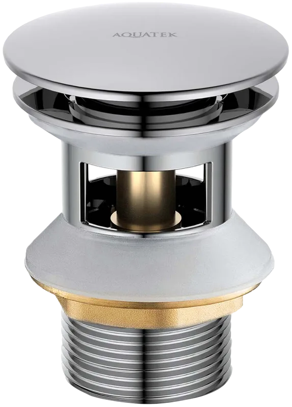 Донный клапан для раковины AQUATEK AQ6002CR с переливом, хром Sancos — официальный сайт