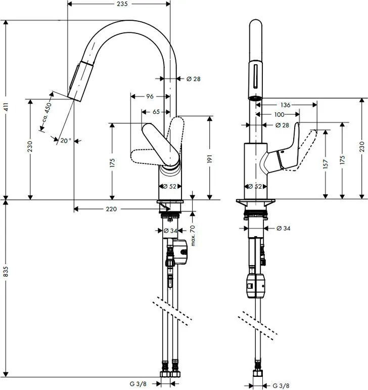 Смеситель для кухни Hansgrohe Focus 31815000 Sancos — официальный сайт