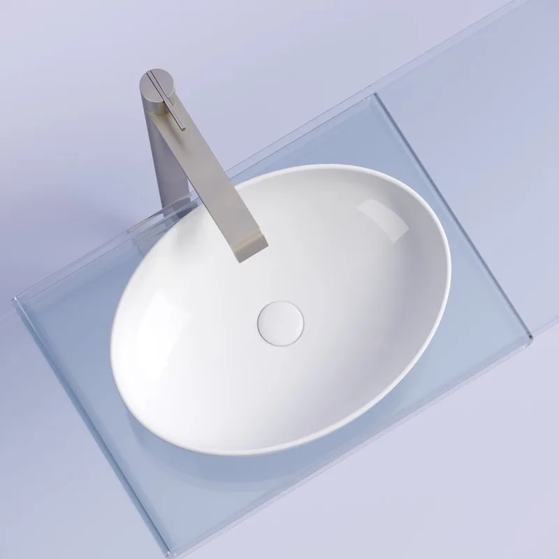 Накладная раковина Ceramicanova Element CN6056 белая глянцевая Sancos — официальный сайт