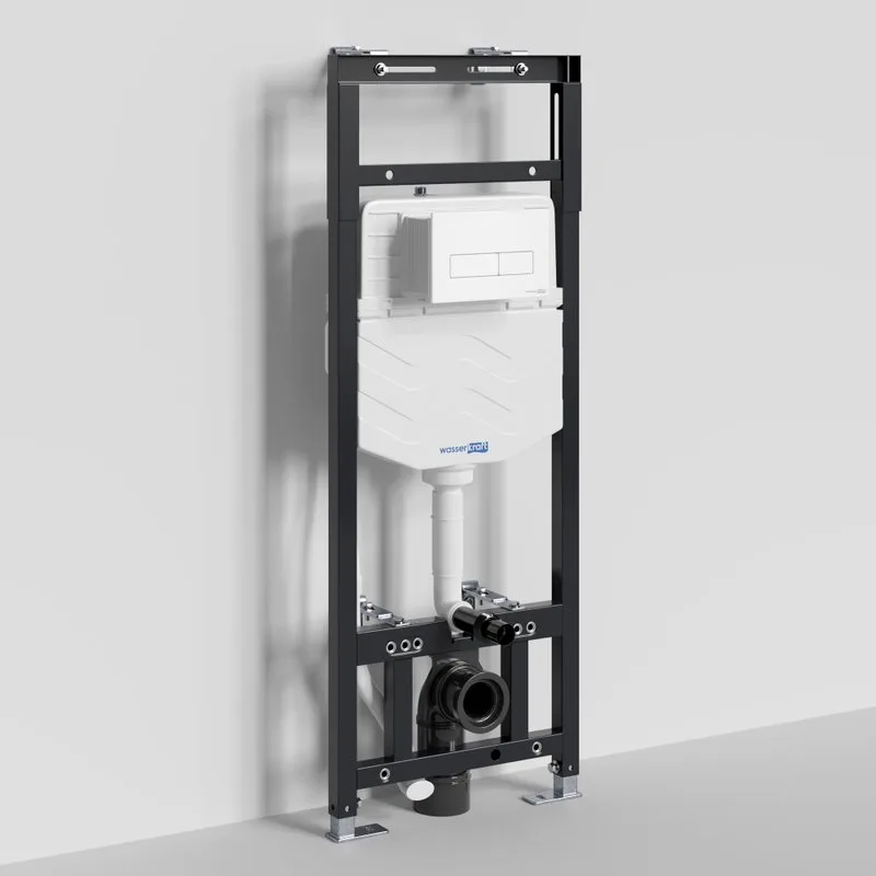 Система инсталляции для унитазов Wasserkraft Alme 15TLT.010.ME.WM03, с кнопкой смыва матовой белой Sancos — официальный сайт