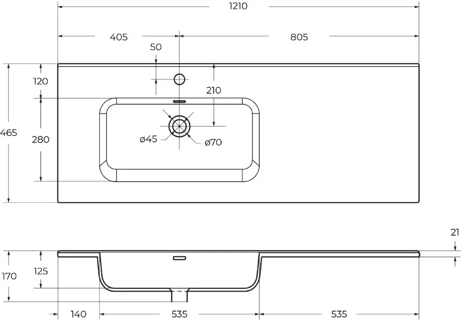 Мебельная раковина BelBagno BB1200ETL-L Sancos — официальный сайт
