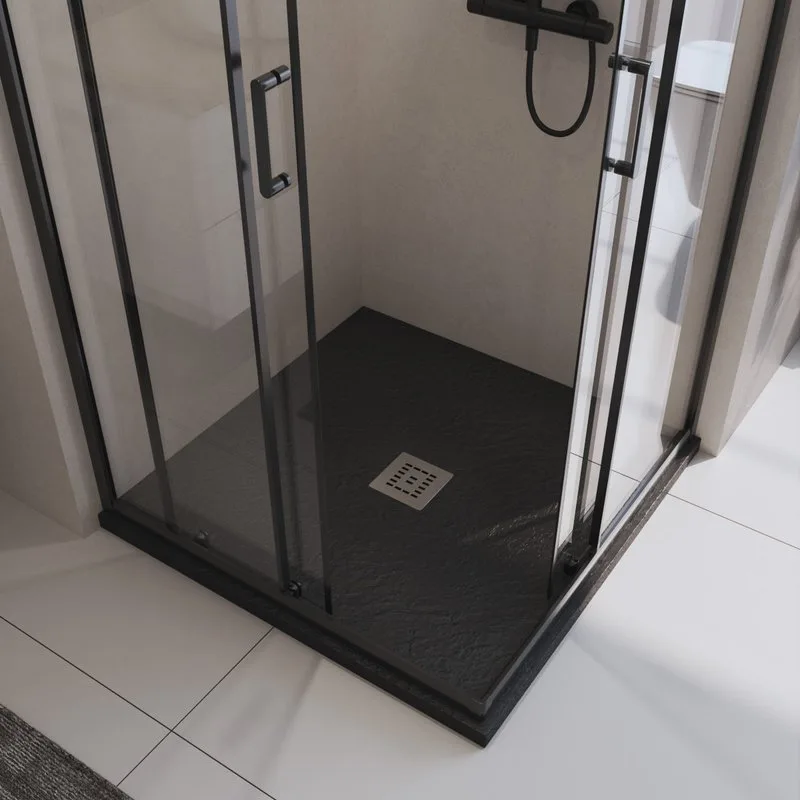 Поддон для душа BelBagno Uno A 90х90, черный матовый, с сифоном Sancos — официальный сайт