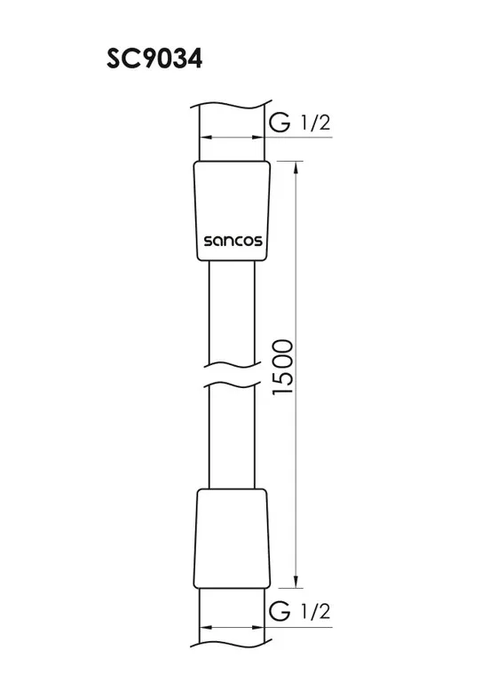 Душевой шланг Sancos SC9034GG 150 см, вороненая сталь Sancos — официальный сайт