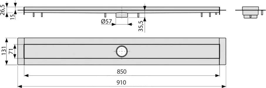 Душевой трап (лоток) AlcaPlast APZ13 -850, 85 см Sancos — официальный сайт