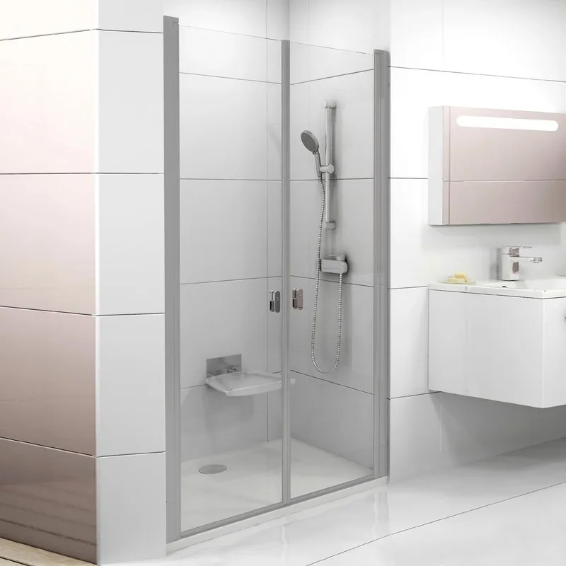 Душевая дверь в нишу Ravak Chrome CSDL2-100 Transparent, профиль сатин Sancos — официальный сайт