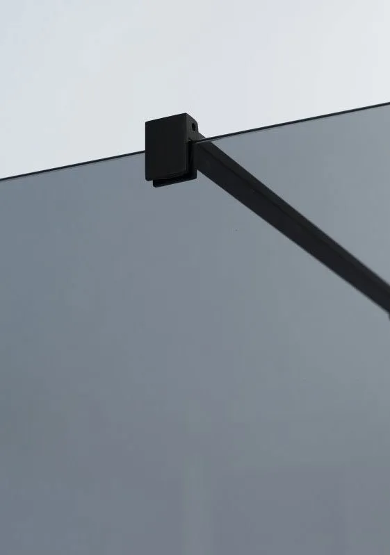 Душевая перегородка Cezares Liberta -L-1-80-120-GR-NERO профиль черный, стекло серое Sancos — официальный сайт