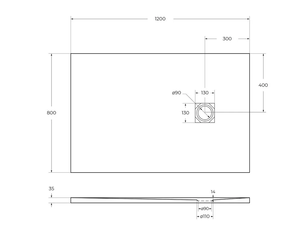 Поддон для душа BelBagno Uno TRAY-MR-UNO-AH-120/80-35-W-NO 120х80, белый, с сифоном Sancos — официальный сайт