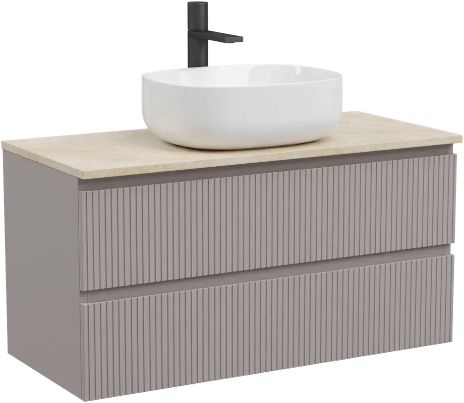 Тумба с раковиной Sancos Snob T 100 см, doha soft, столешница бежевая, раковина CN6018 Sancos — официальный сайт