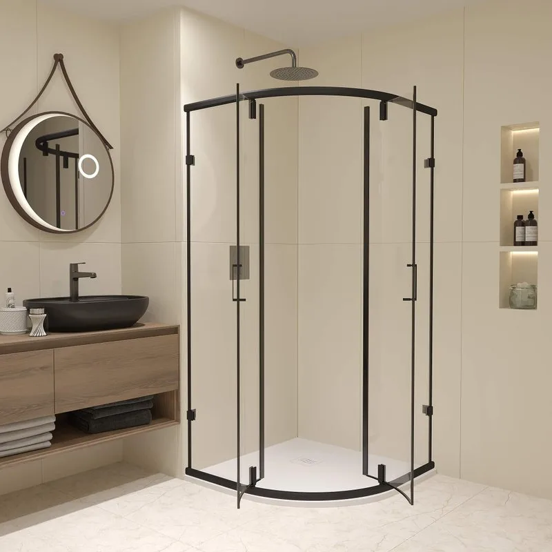 Душевой уголок RGW Classic CL-55-B 80х80x185, профиль матовый черный, стекло прозрачное Sancos — официальный сайт