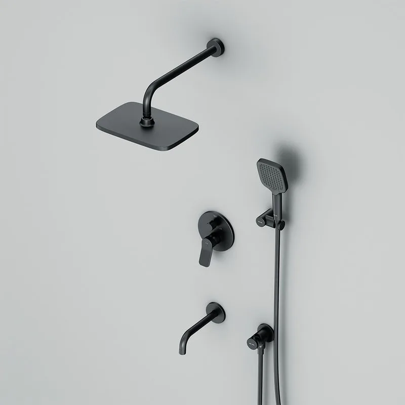 Душевой комплект AM.PM X-Joy FB85A3RH42 С ВНУТРЕННЕЙ ЧАСТЬЮ, черный Sancos — официальный сайт