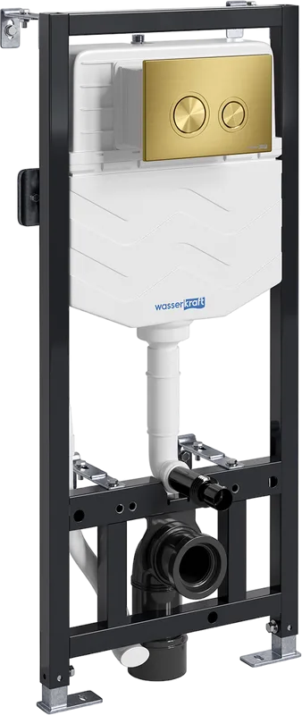 Система инсталляции для унитазов Wasserkraft Aller 10TLT.010.ME.MG01, с кнопкой смыва матовое золото Sancos — официальный сайт