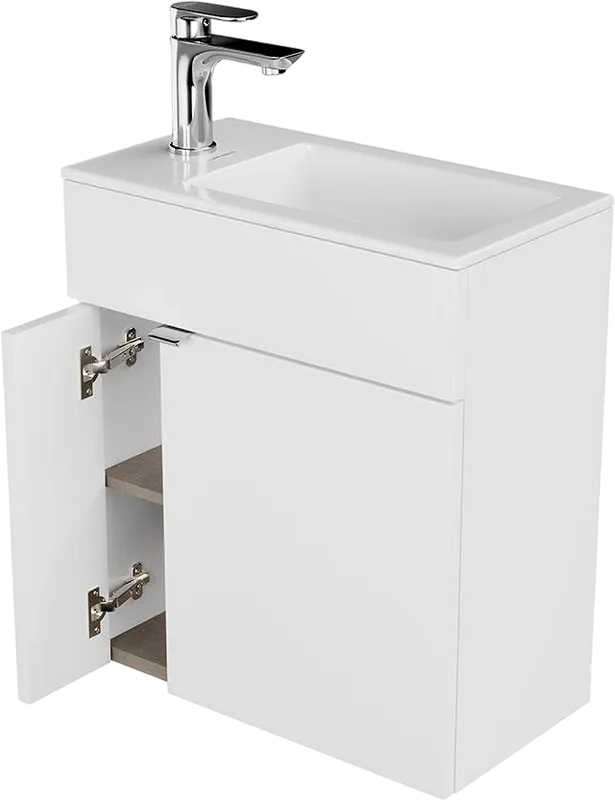 Тумба под раковину без столешницы KERAMA MARAZZI Lato 50 подвесная, белая глянцевая Sancos — официальный сайт