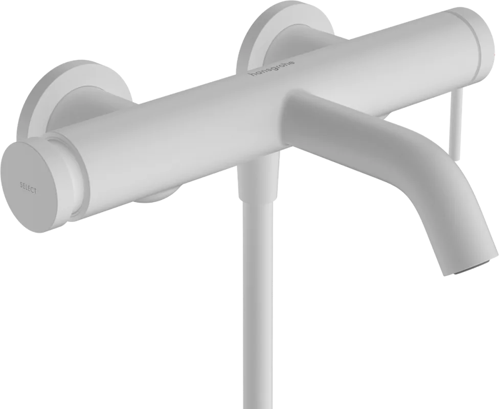Смеситель для ванны с душем Hansgrohe Tecturis S 73422700, матовый белый Sancos — официальный сайт