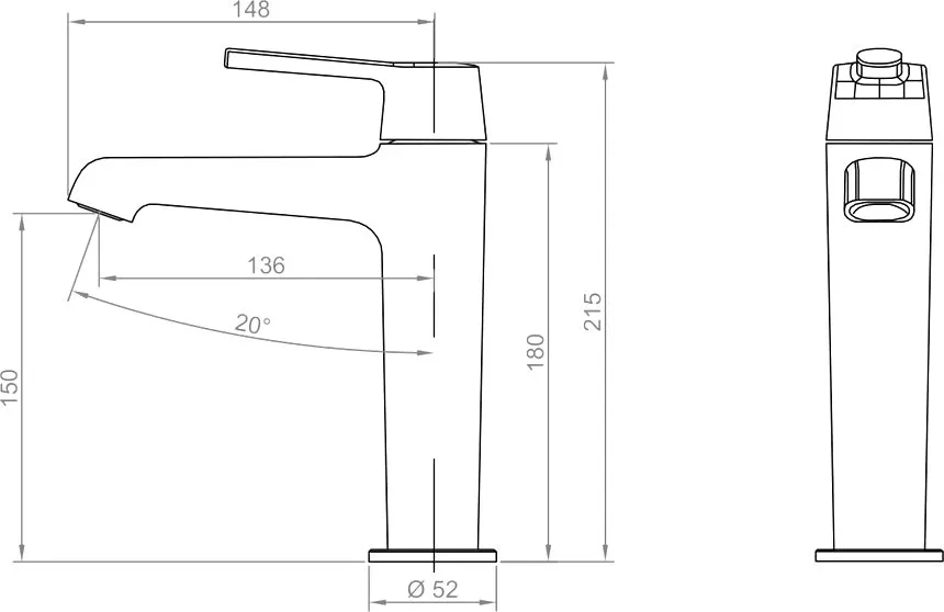 Смеситель для раковины RGW Shower Panels SP-301G золото Sancos — официальный сайт