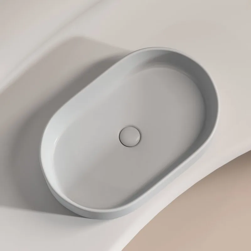 Накладная раковина Ceramicanova Element CN6048MSG серая матовая Sancos — официальный сайт