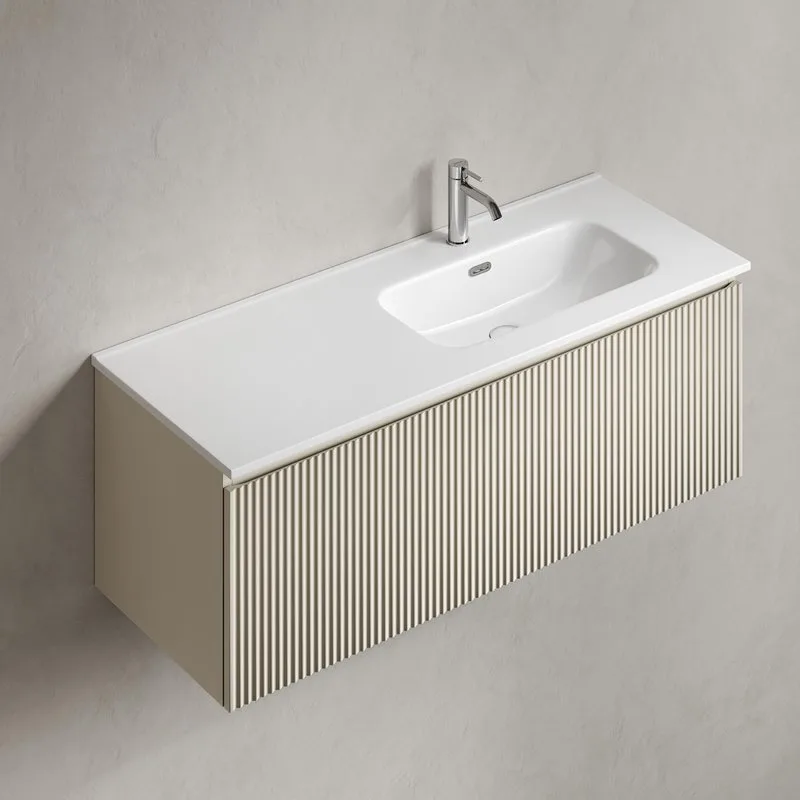 Тумба под раковину Sancos Snob R 1.0 120 подвесная Beige soft (капучино), SNR1.0120RCE Sancos — официальный сайт