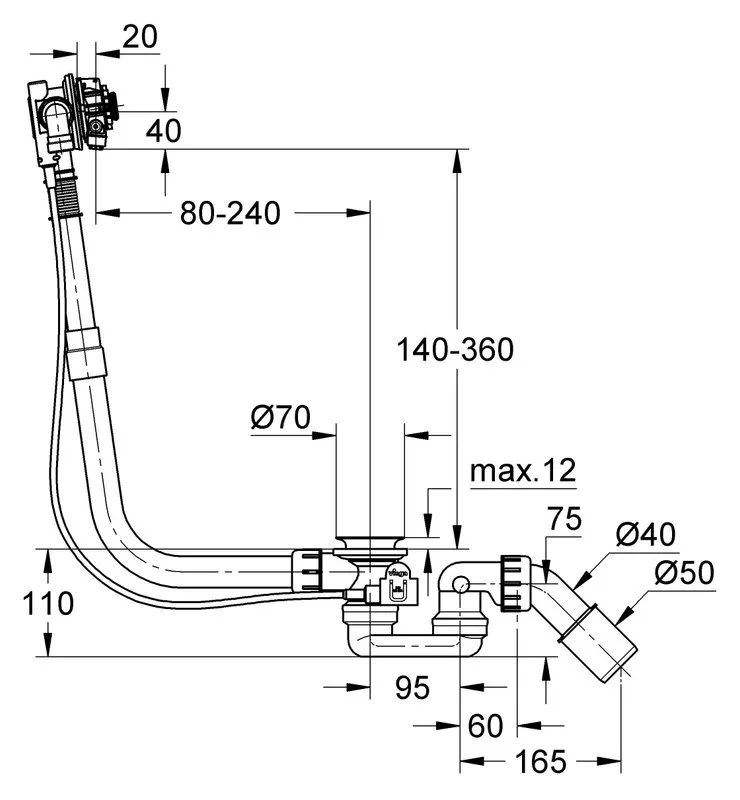 Слив-перелив Grohe Talento fill 28990000 + 19952000 Sancos — официальный сайт