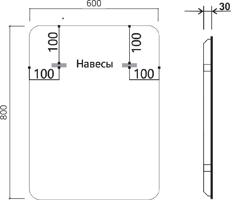 Зеркало Vincea VLM-3MA600 60x80 с подсветкой Sancos — официальный сайт