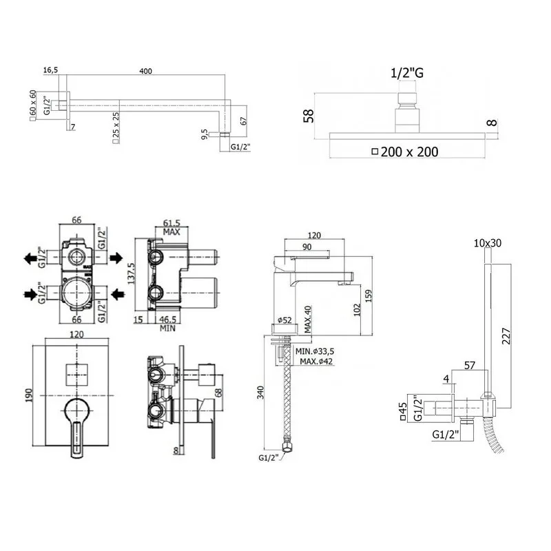 Комплект для ванной Paffoni Ringo KITRIN018NO071 С ВНУТРЕННЕЙ ЧАСТЬЮ, черный матовый Sancos — официальный сайт