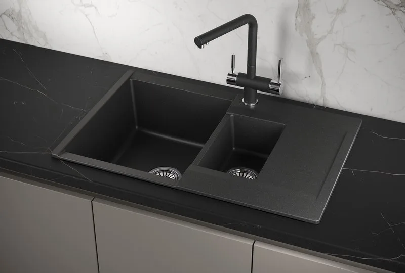 Мойка кухонная Granula Estetica 7808, черный Sancos — официальный сайт