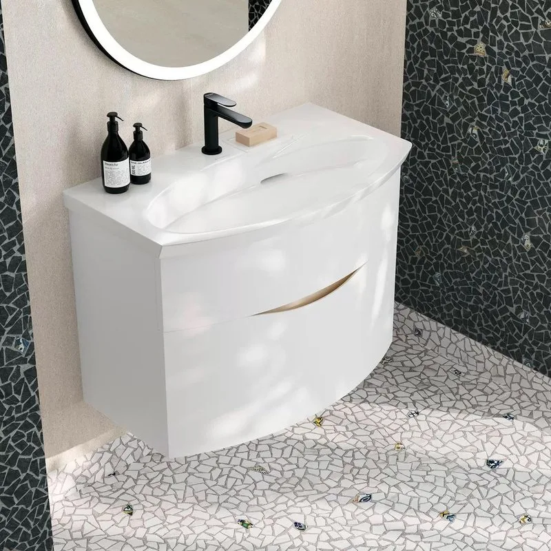 Тумба под раковину без столешницы KERAMA MARAZZI Riva 80 подвесная, белая матовая Sancos — официальный сайт