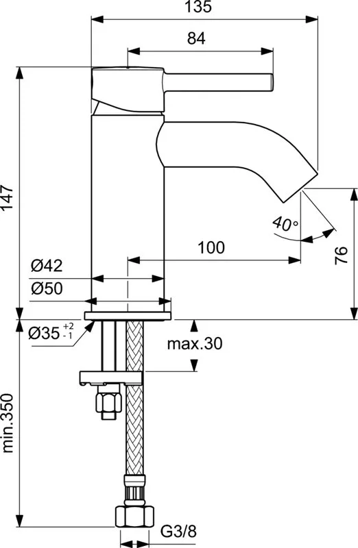 Смеситель для раковины Ideal Standard Ceraline BC268AA Sancos — официальный сайт